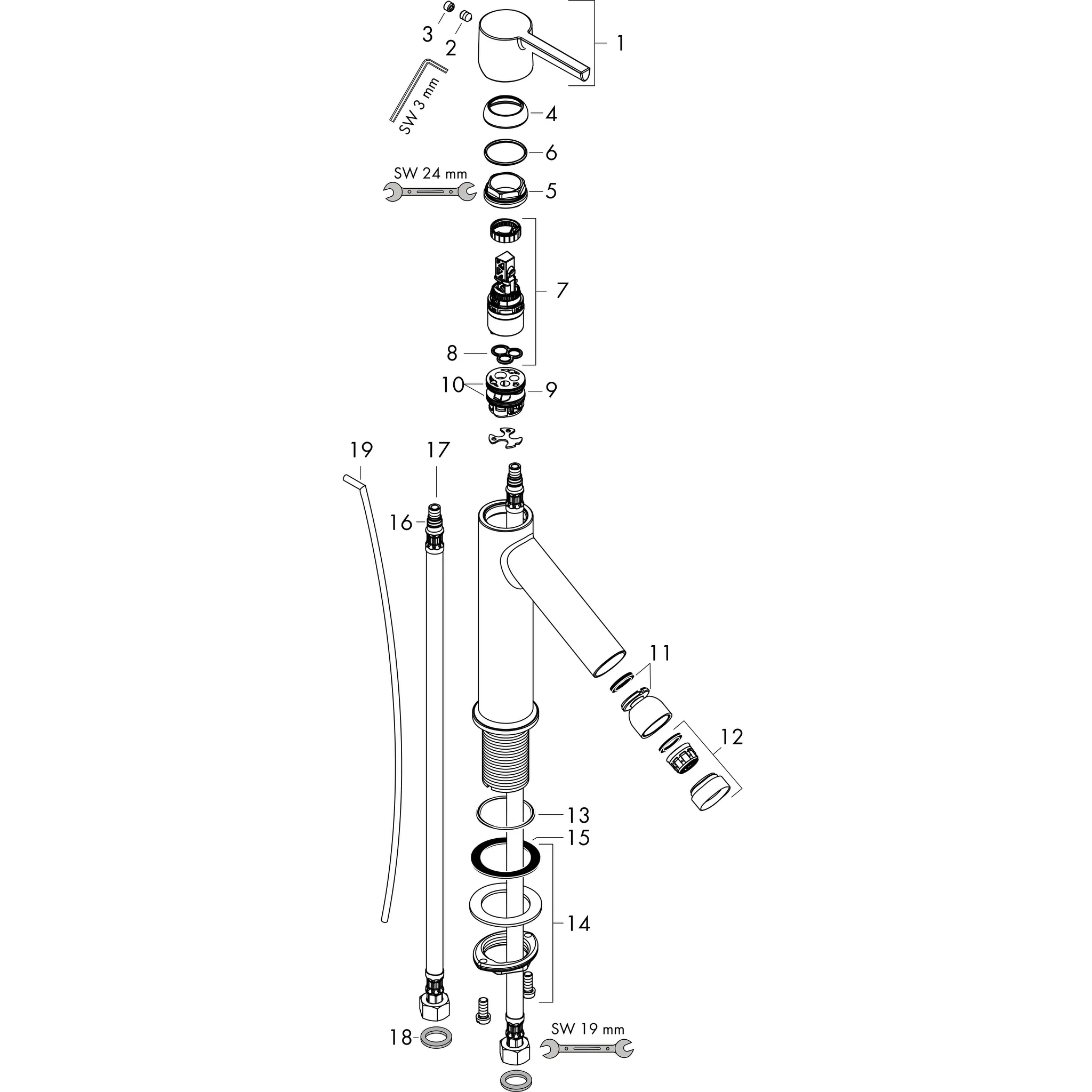 Hansgrohe AXOR Starck Einhebel-Bidetmischer Chrom Hansgrohe AXOR Starck Einhebel-Bidetmischer Chrom