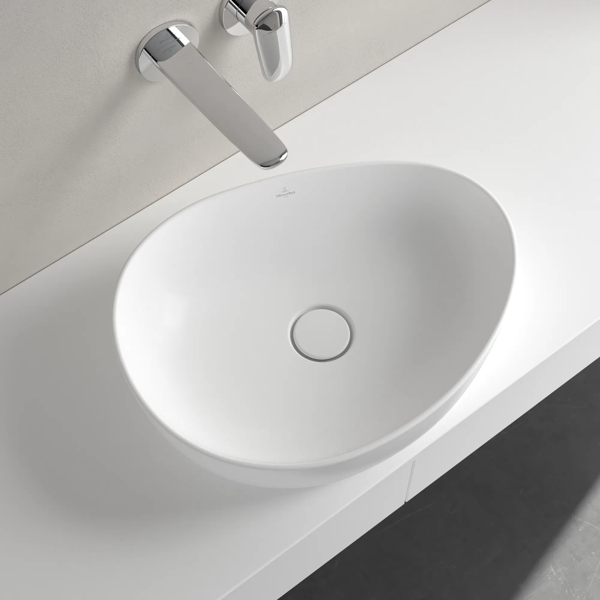 Villeroy & Boch Aufsatzwaschtisch „Antao“ 510 × 400 × 150 mm, ohne Hahnlochbohrung in Stone White Villeroy & Boch Aufsatzwaschtisch „Antao“ 510 × 400 × 150 mm, ohne Hahnlochbohrung in Stone White