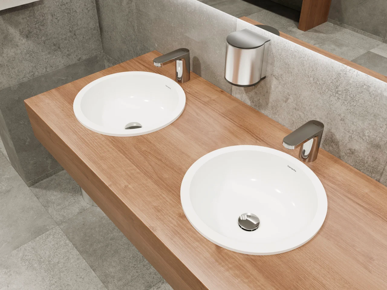 Hansgrohe Xuniva S Unterbauwaschtisch 350x350 mm, weiß, glänzend, mit Überlauf, SmartClean-Glasur Hansgrohe Xuniva S Unterbauwaschtisch 350x350 mm, weiß, glänzend, mit Überlauf, SmartClean-Glasur
