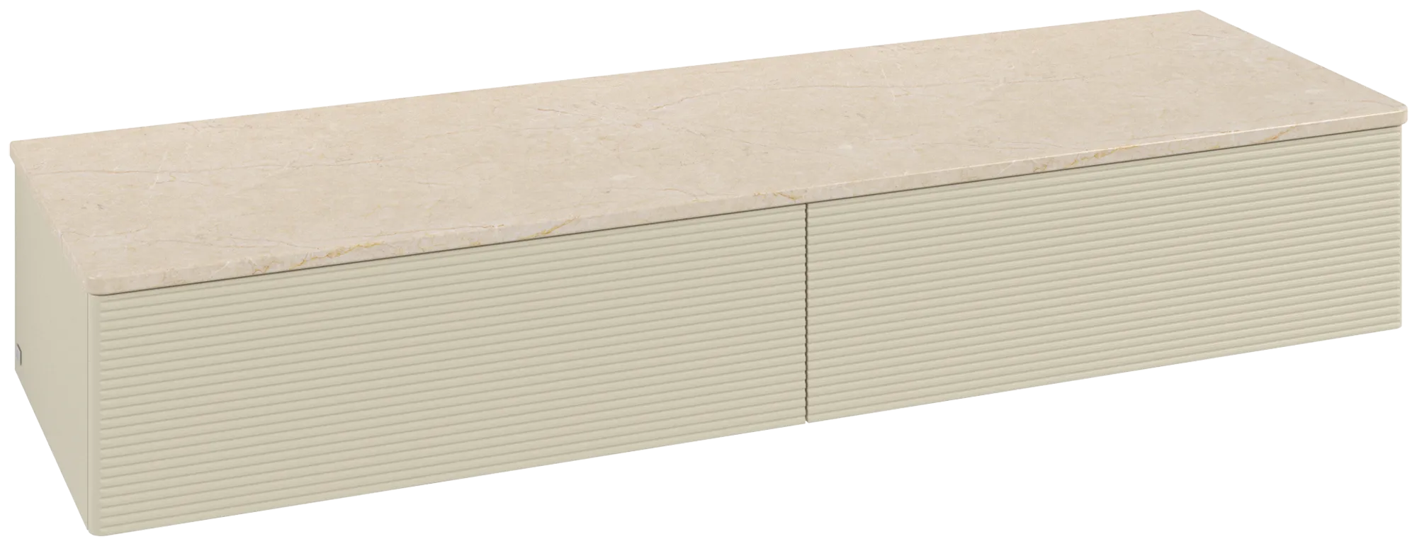 Villeroy & Boch Antao Sideboard L42, 1600x268x500mm, Silk Grey Matt/Lacquer Botticino