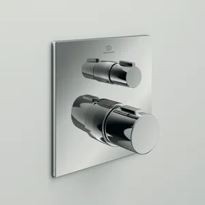 Ideal Standard Ceratherm C100 Einzelthermostat Unterputz Bausatz 2, Rosette 163x163mm, Chrom Ideal Standard Ceratherm C100 Einzelthermostat Unterputz Bausatz 2, Rosette 163x163mm, Chrom