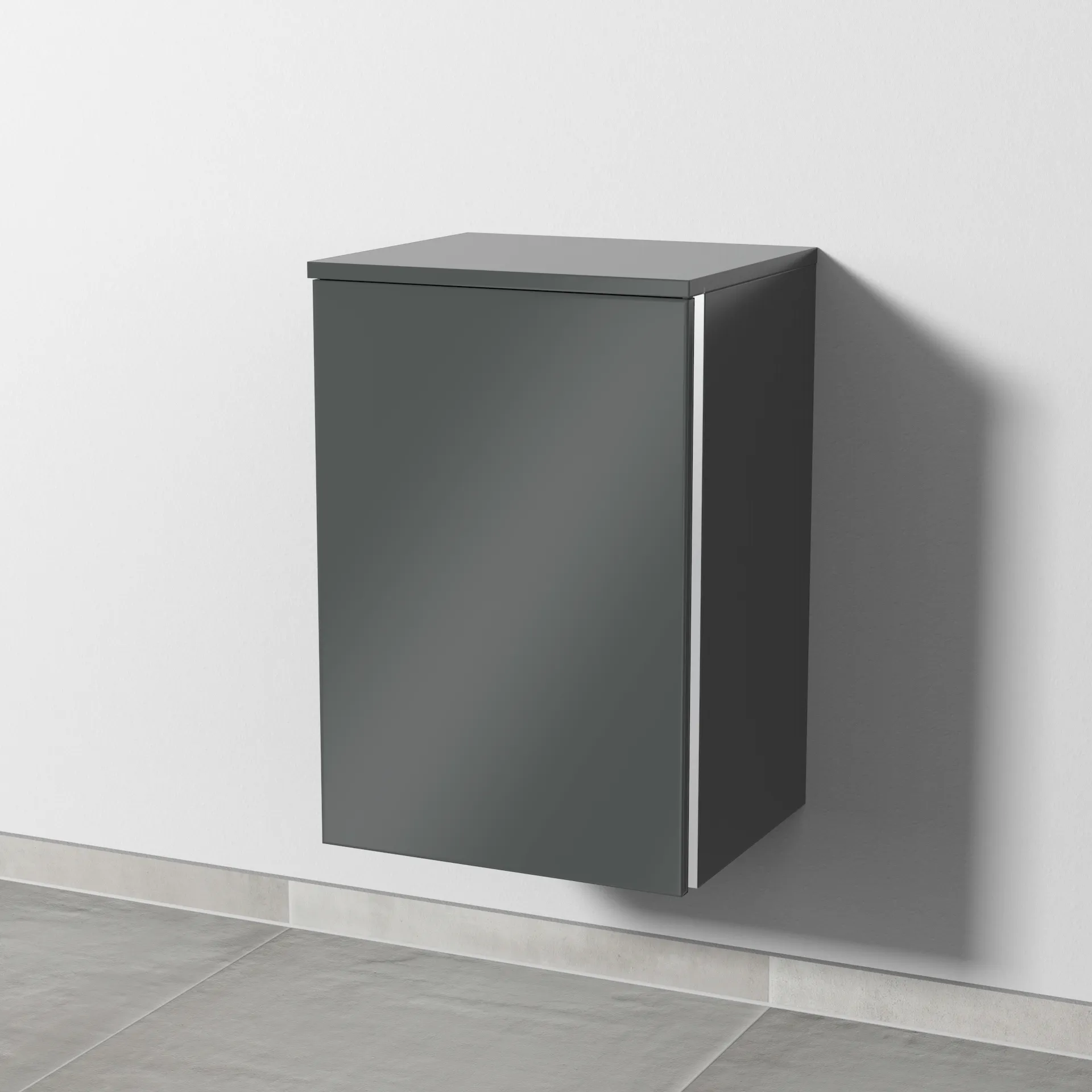 Sanipa Unterschrank „3way“ 400 × 580 × 345 mm Anschlag links, in Anthrazit (glanz), Anschlag links