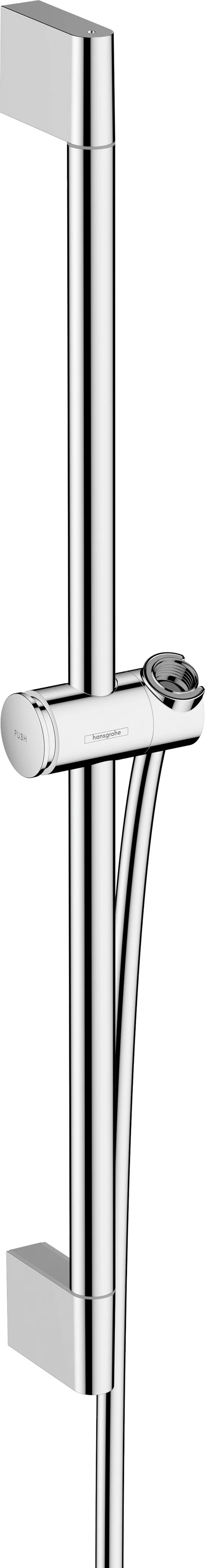 Hansgrohe Unica Brausestange Pulsify S 65 cm mit Push Schieber und Isiflex Brauseschlauch 160 cm, Chrom