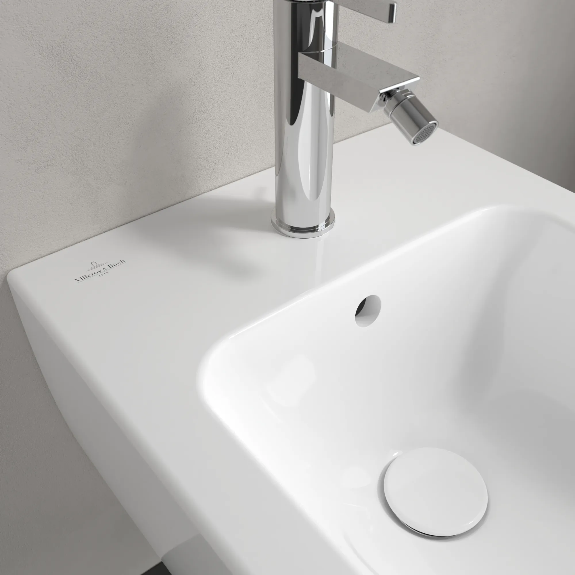 Bidet „Venticello“ mit Überlauf, mit Hahnlochbohrung, mit Überlauf, Befestigung verdeckt, mit Hahnlochbohrung 37,5 × 28,5 cm