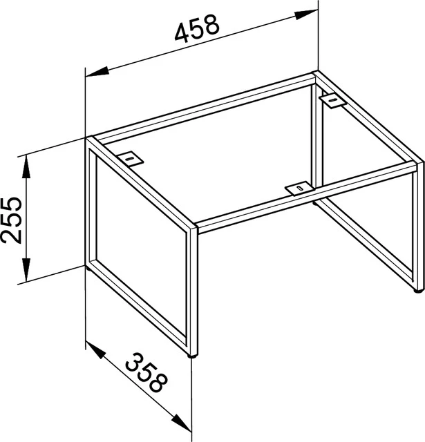 X-Line Bodengestell für Waschtischunterbau 33122 460 x 255 x 360 mm anthrazit