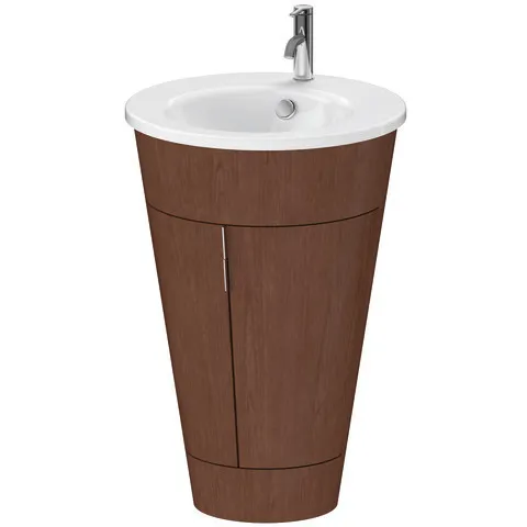 Duravit Waschtischunterschrank bodenstehend „Starck 1“ 56 × 82,5 × 56 cm in Amerikanischer Nussbaum