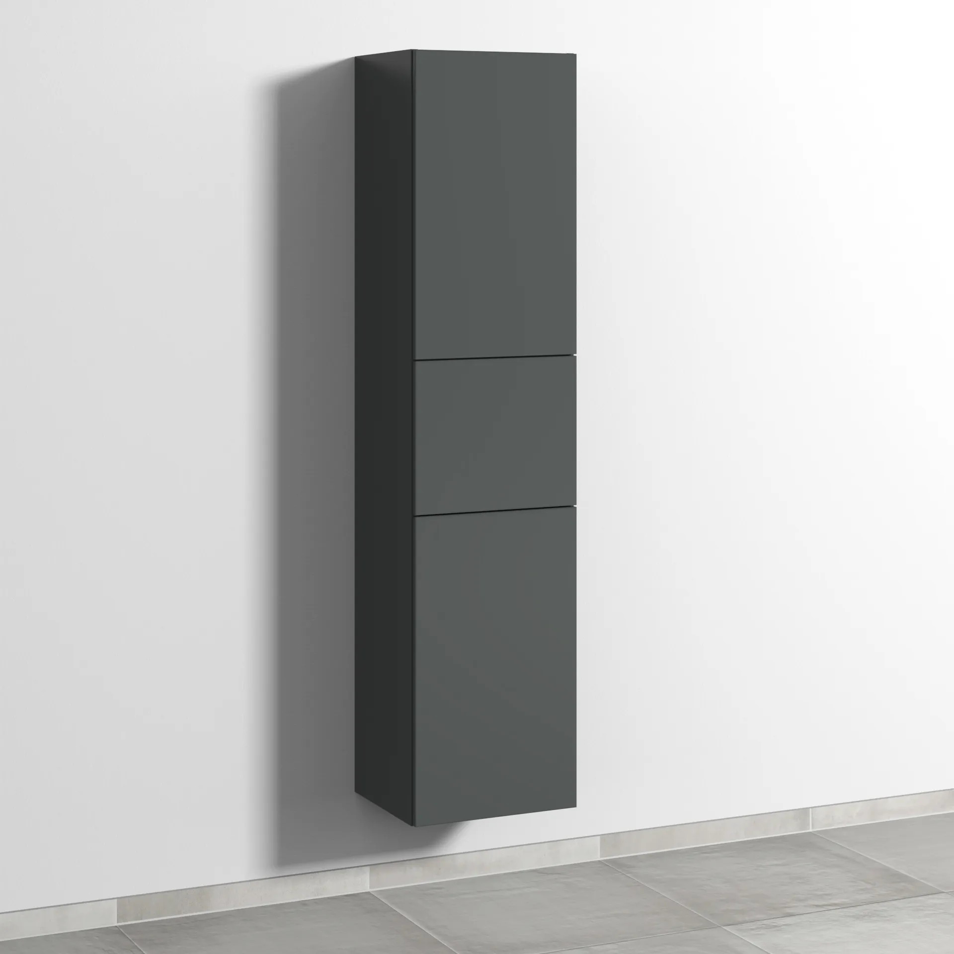 Sanipa Hochschrank „3way“ 400 × 1700 × 345 mm Anschlag rechts, in Anthrazit (matt), Anschlag rechts