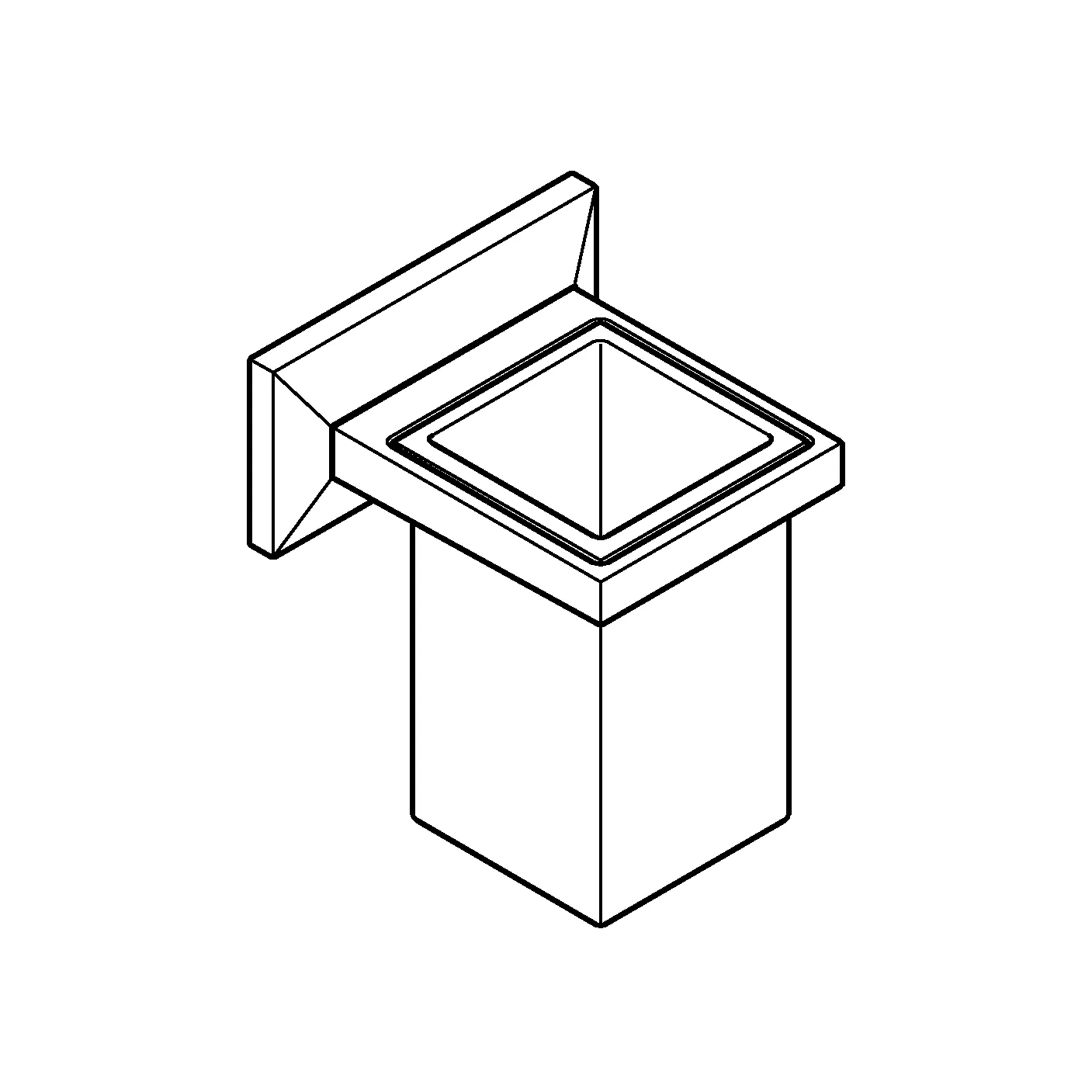 Halter Allure Brilliant 40893, mit Mundspülglas, chrom Halter Allure Brilliant 40893, mit Mundspülglas, chrom