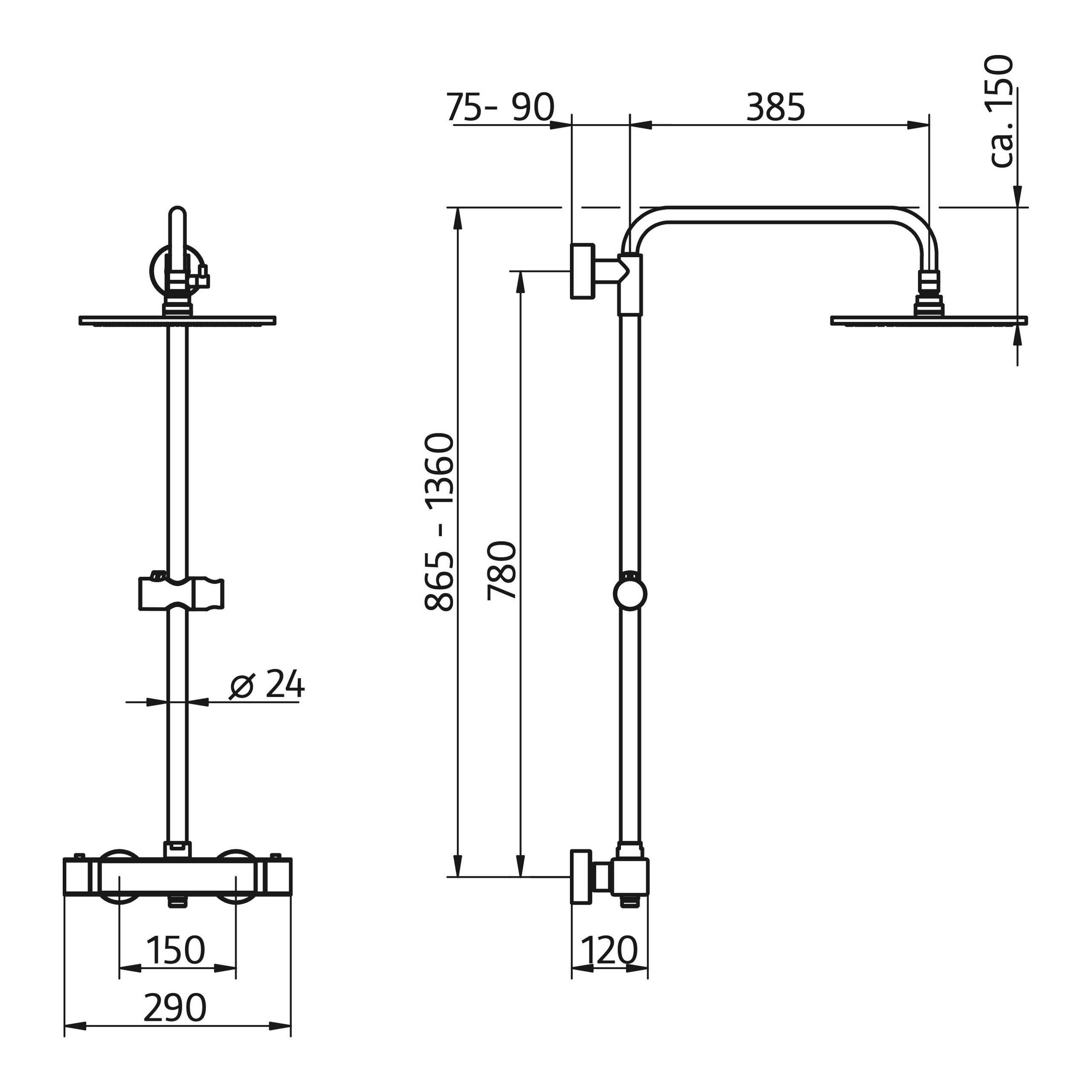 HSK Duschthermostat „Shower-Set“ in chrom HSK Duschthermostat „Shower-Set“ in chrom