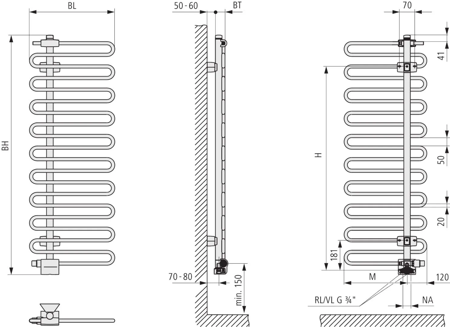 Kermi Design-Heizkörper „Icaro®“ 40 × 144,6 cm in Graphit Metallic Kermi Design-Heizkörper „Icaro®“ 40 × 144,6 cm in Graphit Metallic
