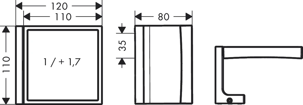 AXOR Universal Rectangular Rasierspiegel Chrom