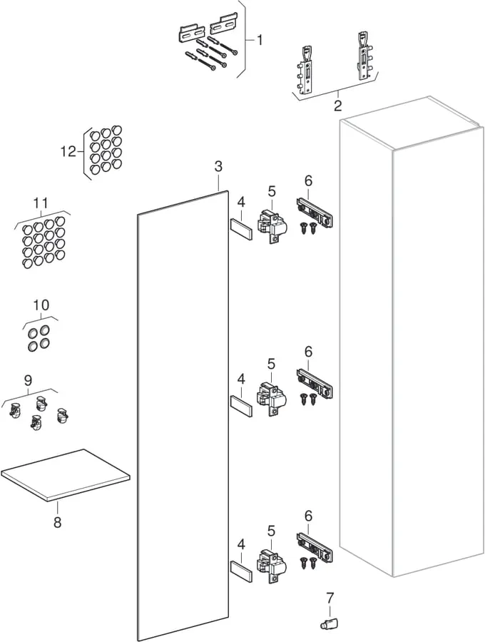 Geberit Hochschrank „Xeno2“ weiß / lackiert hochglänzend Geberit Hochschrank „Xeno2“ weiß / lackiert hochglänzend