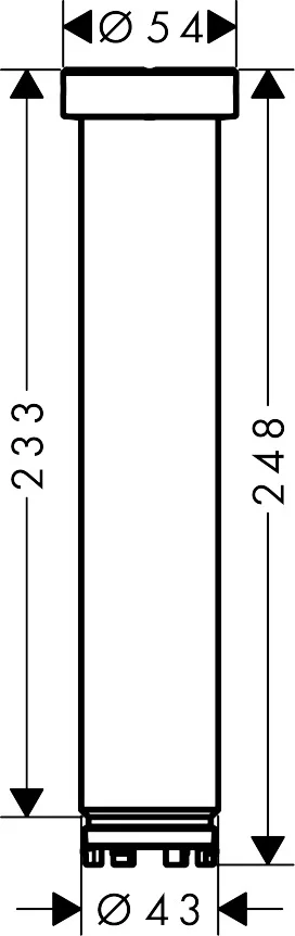 Hansgrohe AXOR ShowerSolutions Verlängerungsrohr für Deckenbefestigung, Chrom, 230 mm Hansgrohe AXOR ShowerSolutions Verlängerungsrohr für Deckenbefestigung, Chrom, 230 mm