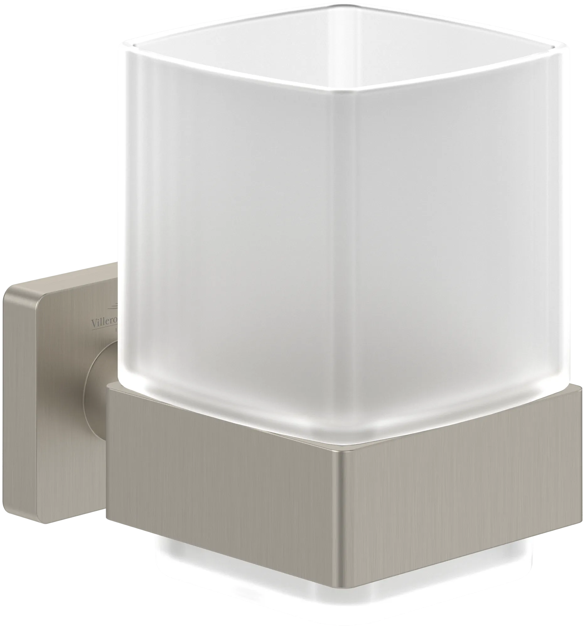 Villeroy & Boch Glas/Zahnbürstenhalter „Elements-Striking“ in chrom, Befestigung verdeckt Villeroy & Boch Glas/Zahnbürstenhalter „Elements-Striking“ in chrom, Befestigung verdeckt
