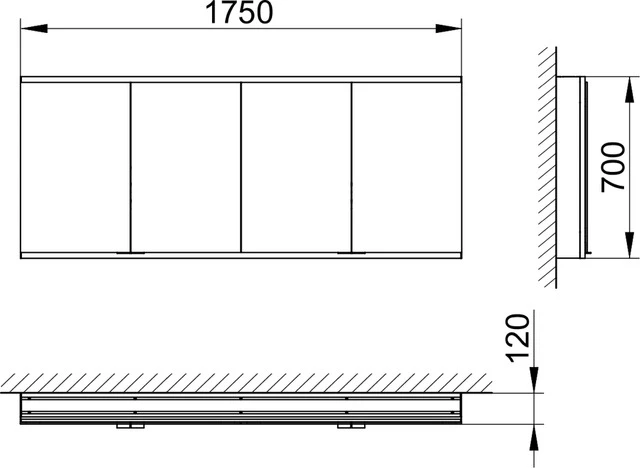 KEUCO Royal Modular 2.0 Spiegelschrank, silber eloxiert