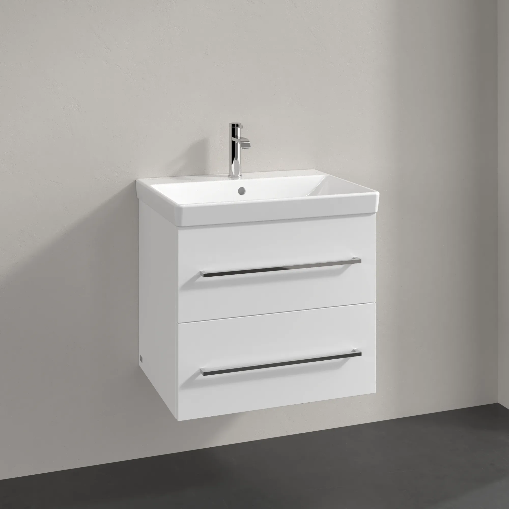 Villeroy & Boch Avento Waschbeckenunterschrank A88900, 576x514x484mm, 2 Auszüge, Brilliant White