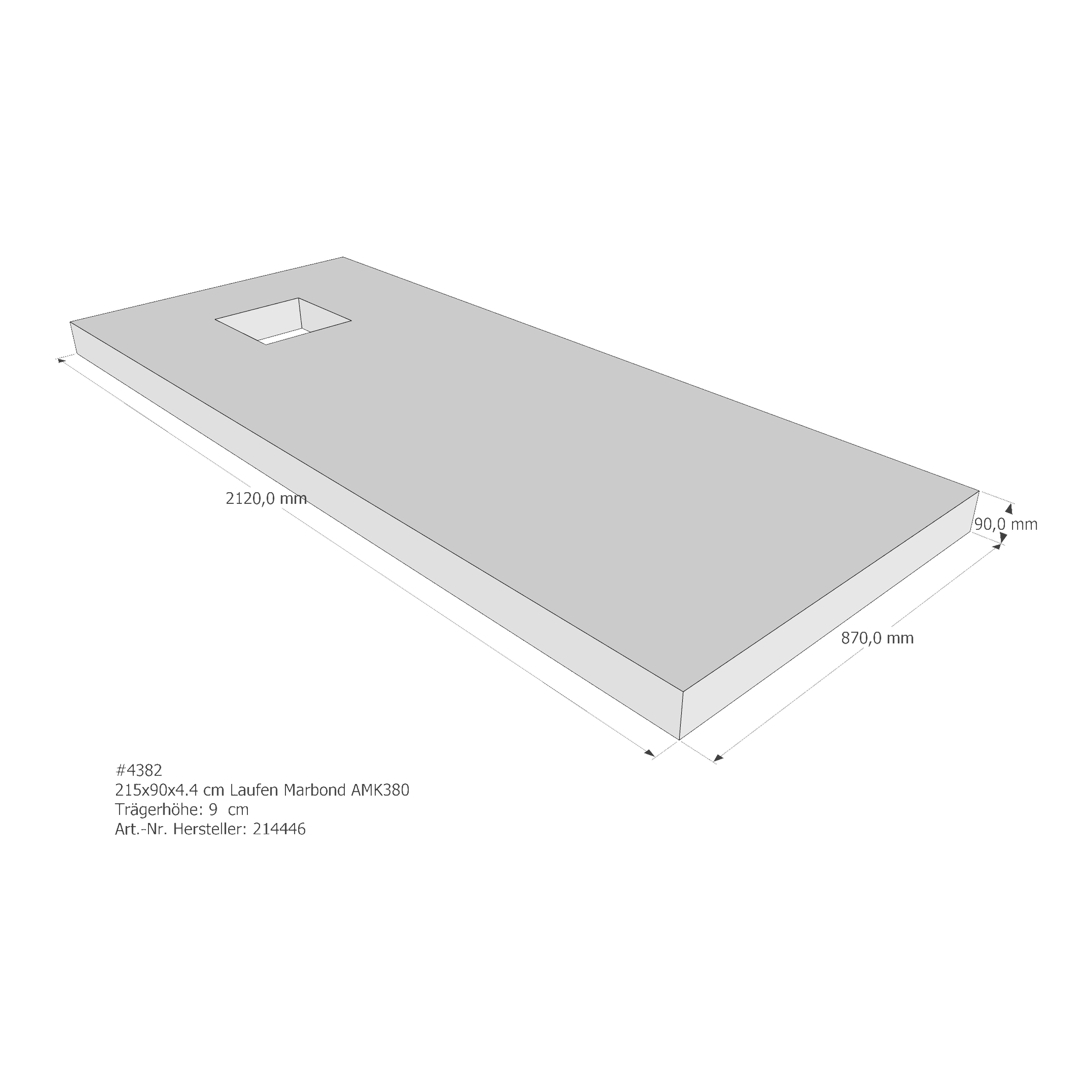 Duschwannenträger für Laufen Solutions 215 × 90 × 4,4 cm Duschwannenträger für Laufen Solutions 215 × 90 × 4,4 cm