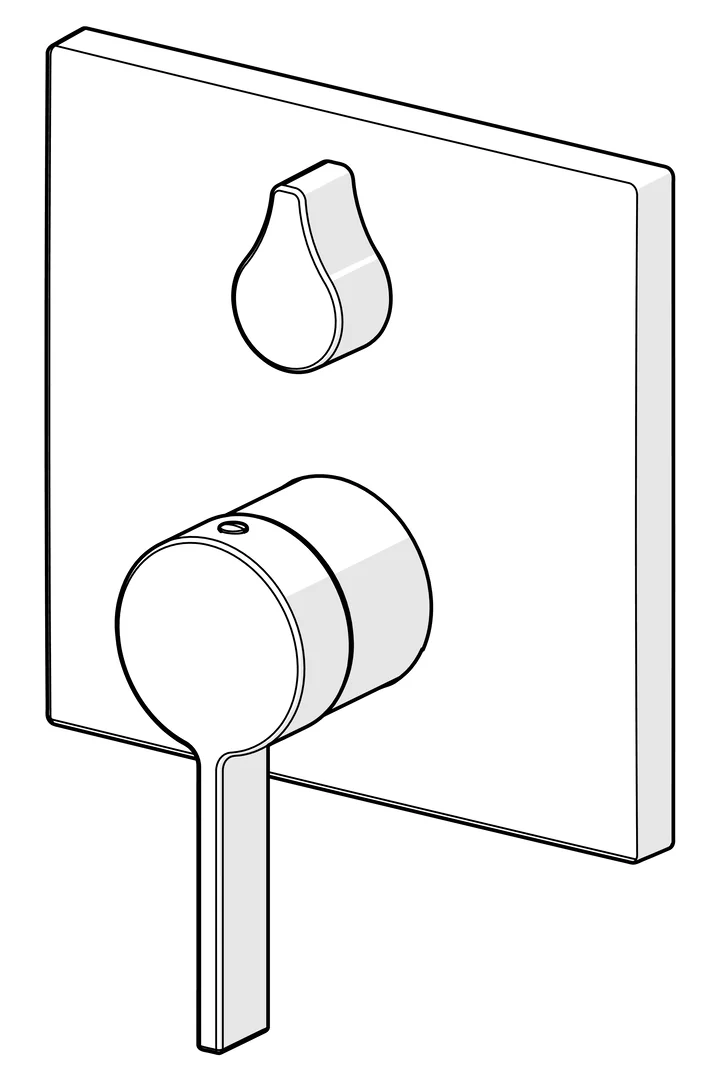 HansaLOFT Wannen- und Brausearmatur HansaLOFT 8760 Rosette eckig mit Sicherungseinrichtung Chrom HansaLOFT Wannen- und Brausearmatur HansaLOFT 8760 Rosette eckig mit Sicherungseinrichtung Chrom