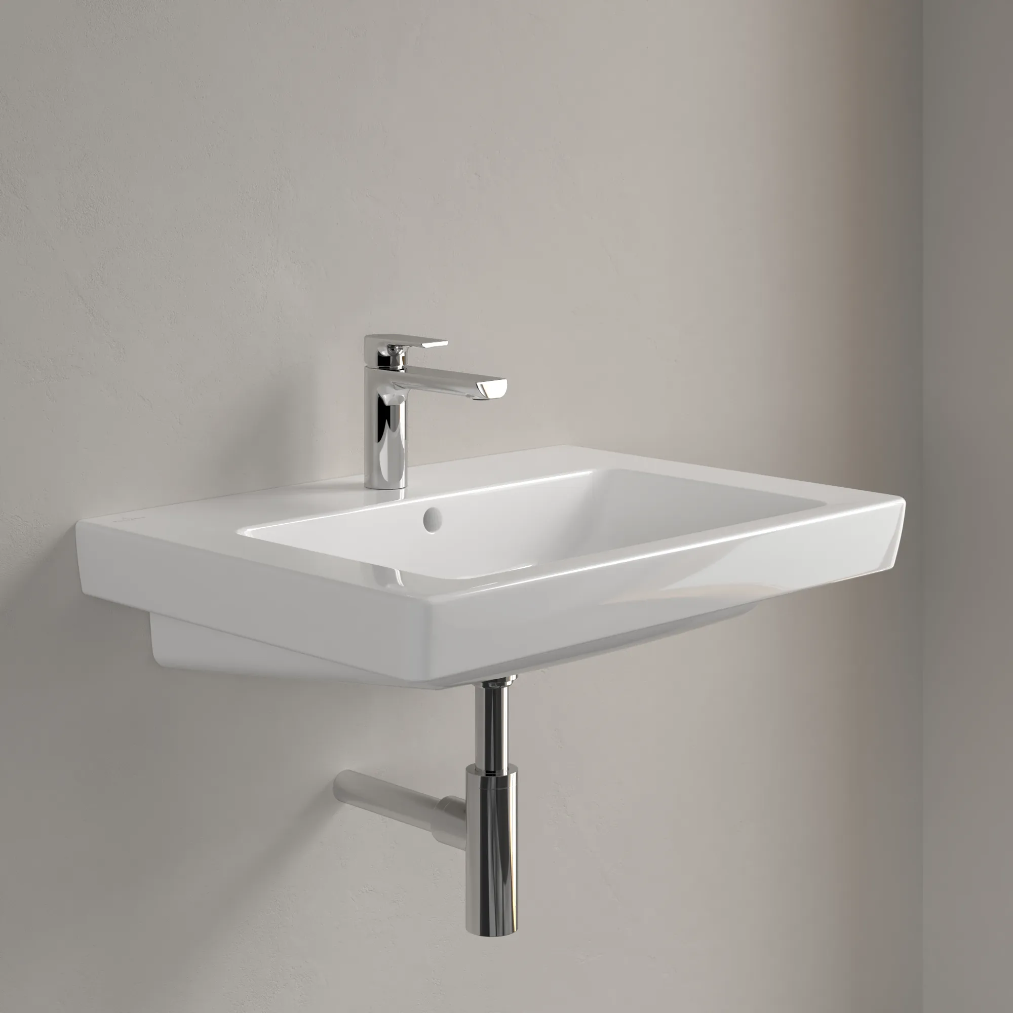 Villeroy & Boch Wandwaschtisch geschliffen „Subway 2.0“ 650 × 470 × 180 mm, mit Hahnlochbohrung, Hahnlochposition mittig, mit Hahnlochbank in Weiß Alpin Villeroy & Boch Wandwaschtisch geschliffen „Subway 2.0“ 650 × 470 × 180 mm, mit Hahnlochbohrung, Hahnlochposition mittig, mit Hahnlochbank in Weiß Alpin