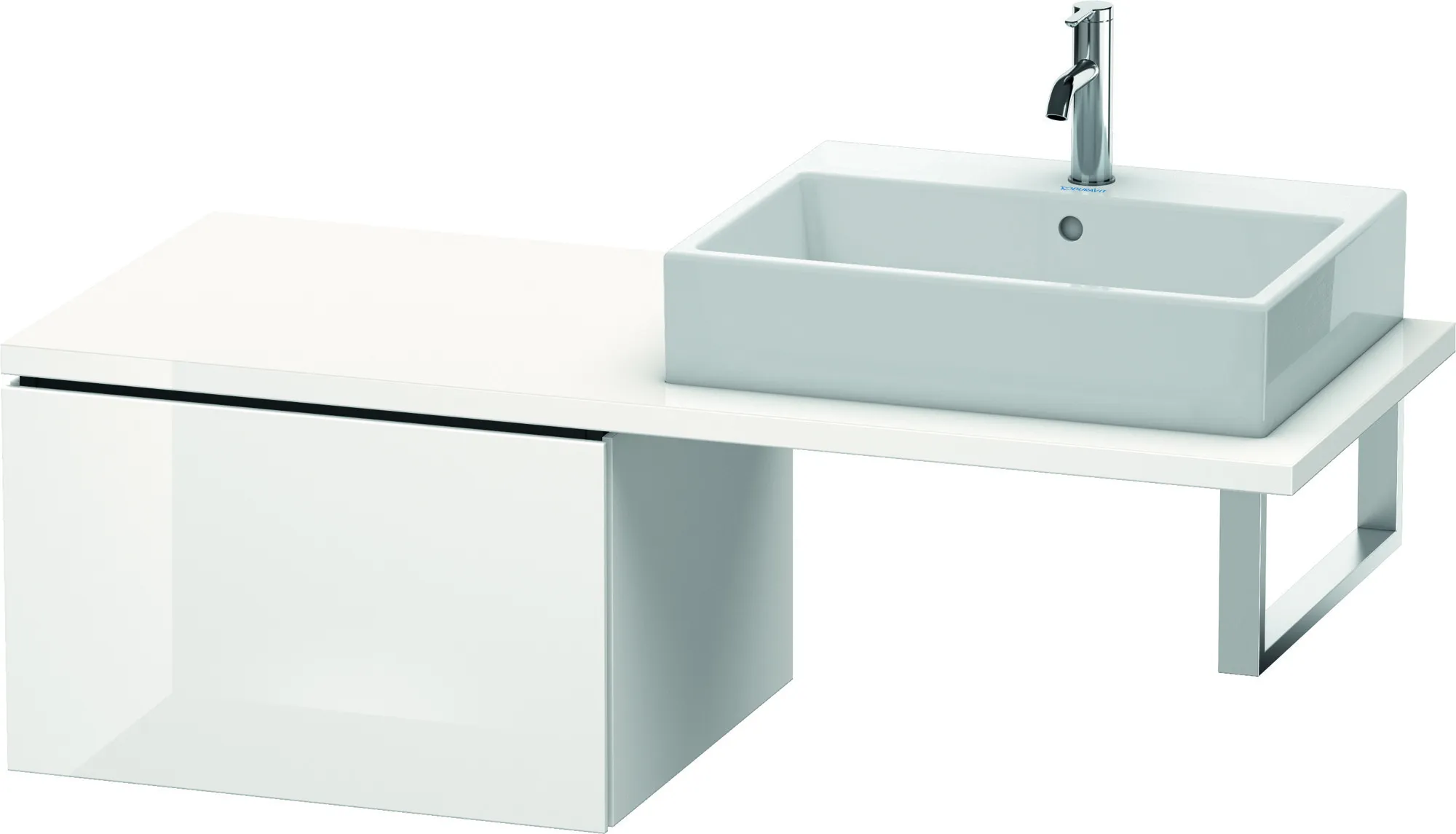 Duravit Unterschrank für Konsole „L-Cube“ 62 × 40 × 54,7 cm Weiß Hochglanz