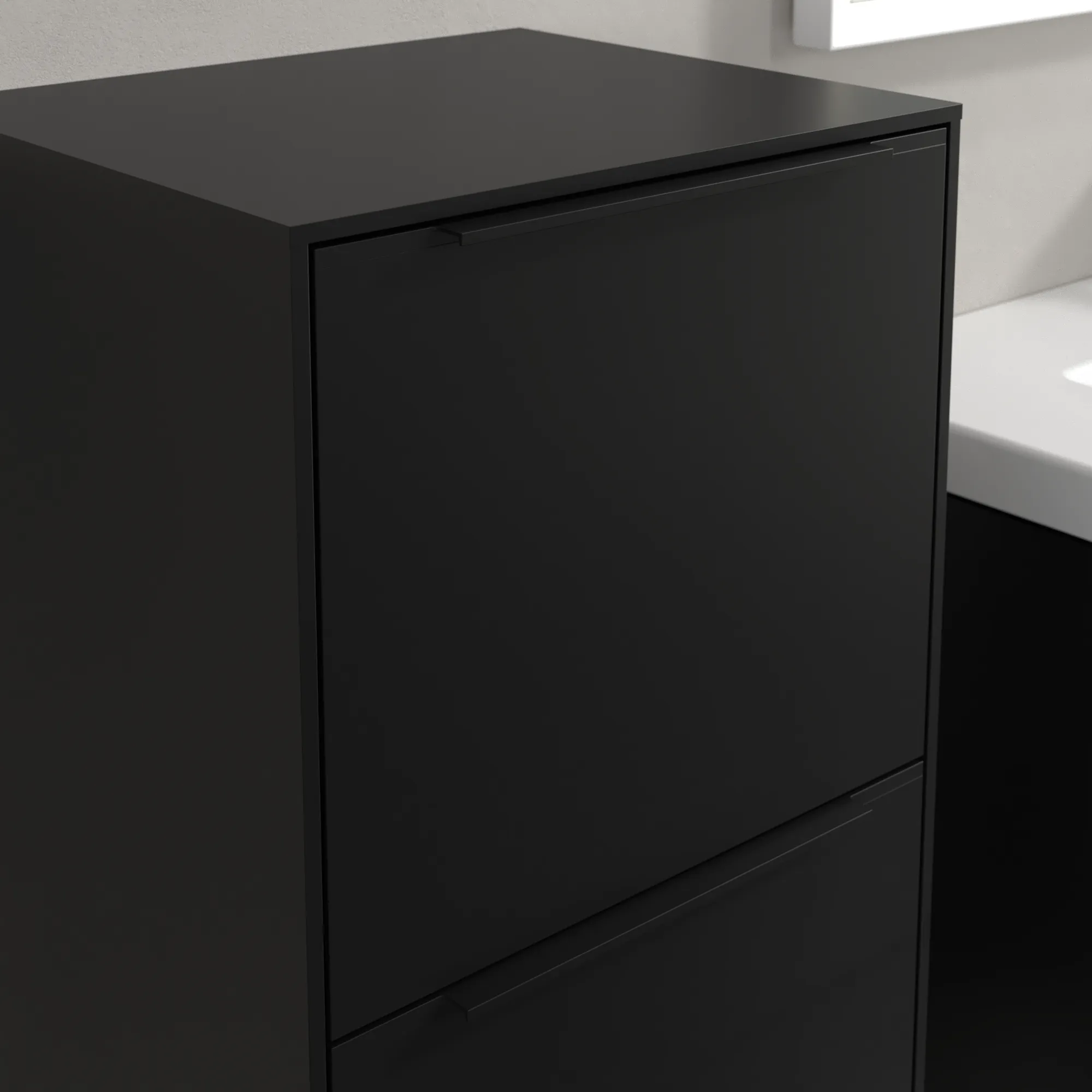 Villeroy & Boch Seitenschrank „Subway 3.0“ 40 × 86 × 36,2 × 36,2 cm 1 Auszug, 1 Tür, Anschlag (Scharnier) links, 1 Tür, Anschlag links