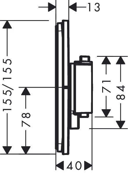 ShowerSelect Comfort Q Thermostat Unterputz Chrom