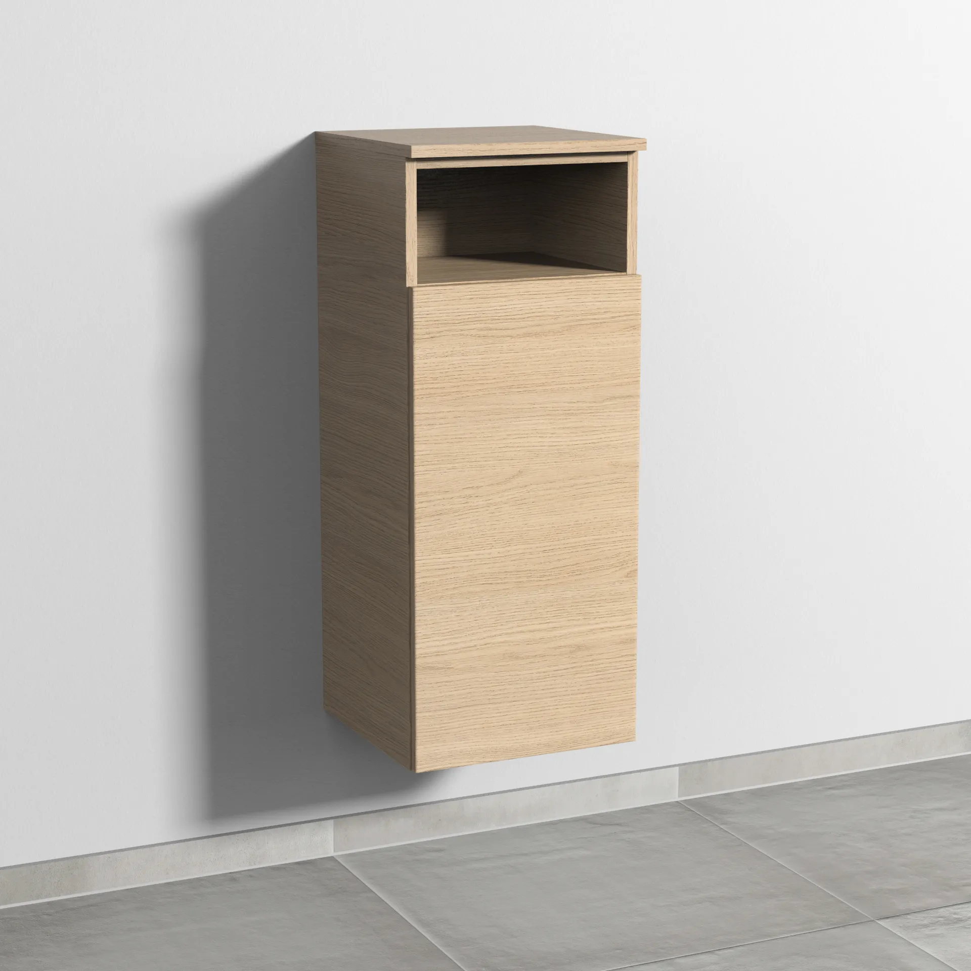 Sanipa Mittelschrank „3way“ 350 × 850 × 345 mm Anschlag rechts, in Eiche Nordic, Anschlag rechts
