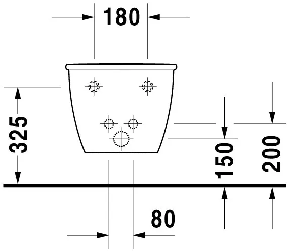 Duravit Wand-Bidet „Darling New“, Befestigung verdeckt 36,5 × 54 × 29 cm