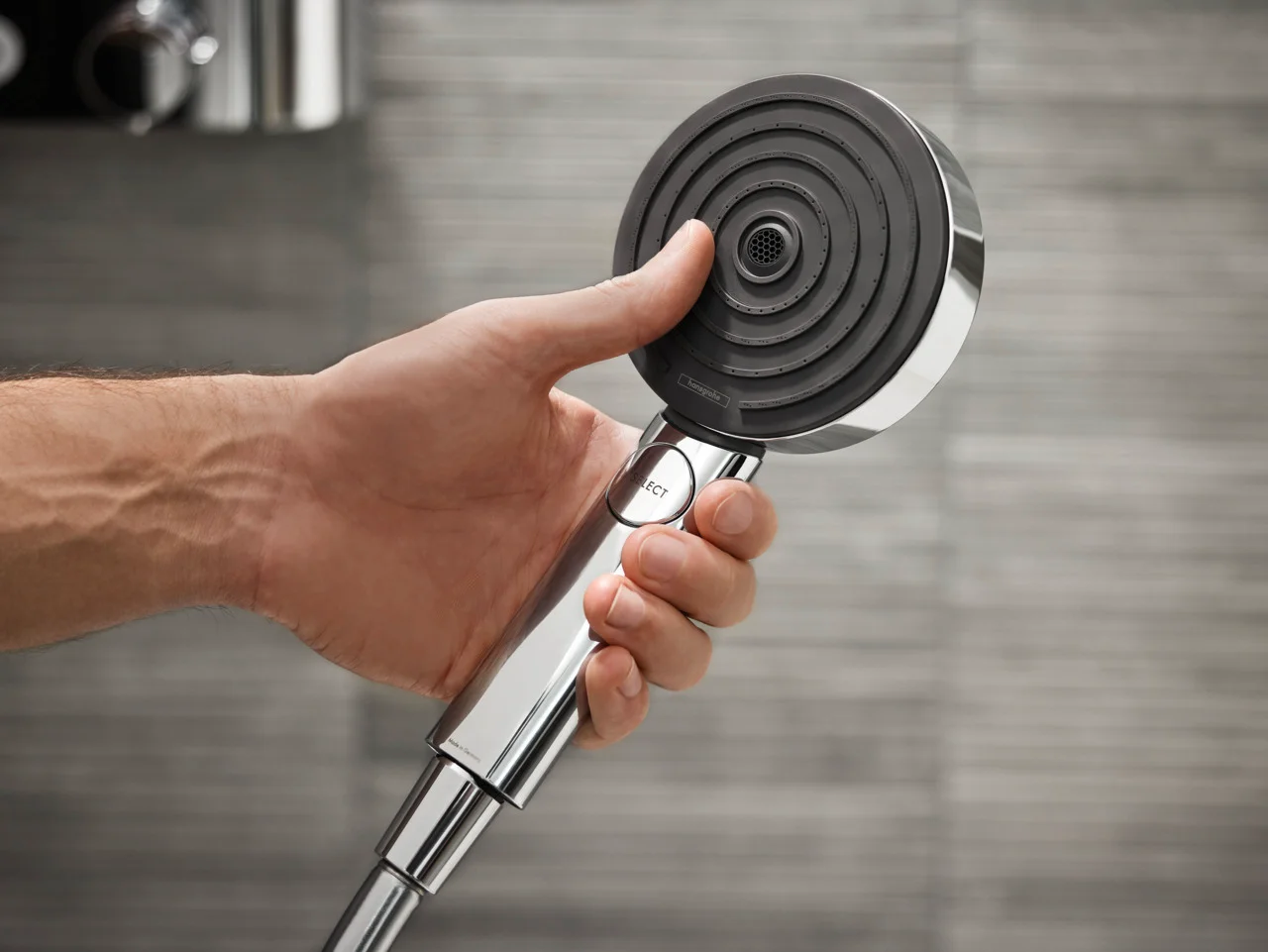 Hansgrohe Pulsify Select S Handbrause 105 mm, 3 Strahlarten, Chrom, EcoSmart Activation, max. Durchfluss 6,9 l/min Hansgrohe Pulsify Select S Handbrause 105 mm, 3 Strahlarten, Chrom, EcoSmart Activation, max. Durchfluss 6,9 l/min
