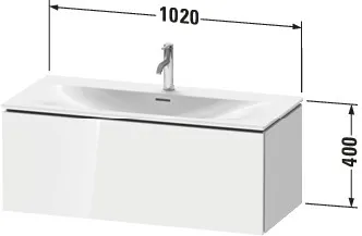 Duravit Waschtischunterschrank wandhängend „L-Cube“ 102 × 40 × 48,1 cm