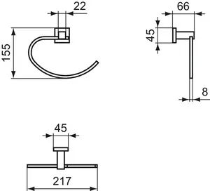 Handtuchring IOM Cube, Chrom Handtuchring IOM Cube, Chrom
