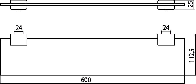 emco Ablage „system 2“ in chrom, Befestigung verdeckt emco Ablage „system 2“ in chrom, Befestigung verdeckt