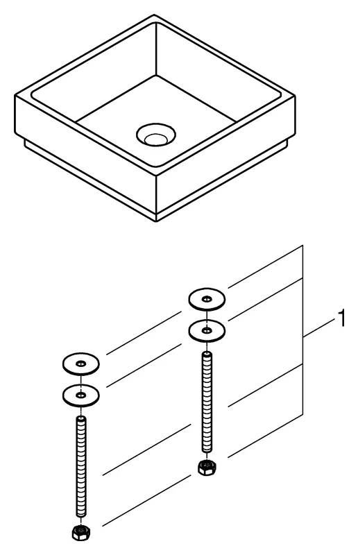 Aufsatzschale Cube Keramik 39482_H, 400 x 400 mm, ohne Hahnloch, ohne Überlauf, PureGuard Hygieneoberfläche, aus Sanitärkeramik, alpinweiß Aufsatzschale Cube Keramik 39482_H, 400 x 400 mm, ohne Hahnloch, ohne Überlauf, PureGuard Hygieneoberfläche, aus Sanitärkeramik, alpinweiß