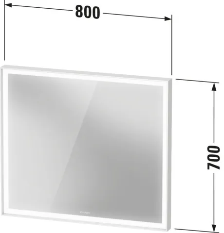 Duravit Spiegel „L-Cube“ 80 × 70 cm