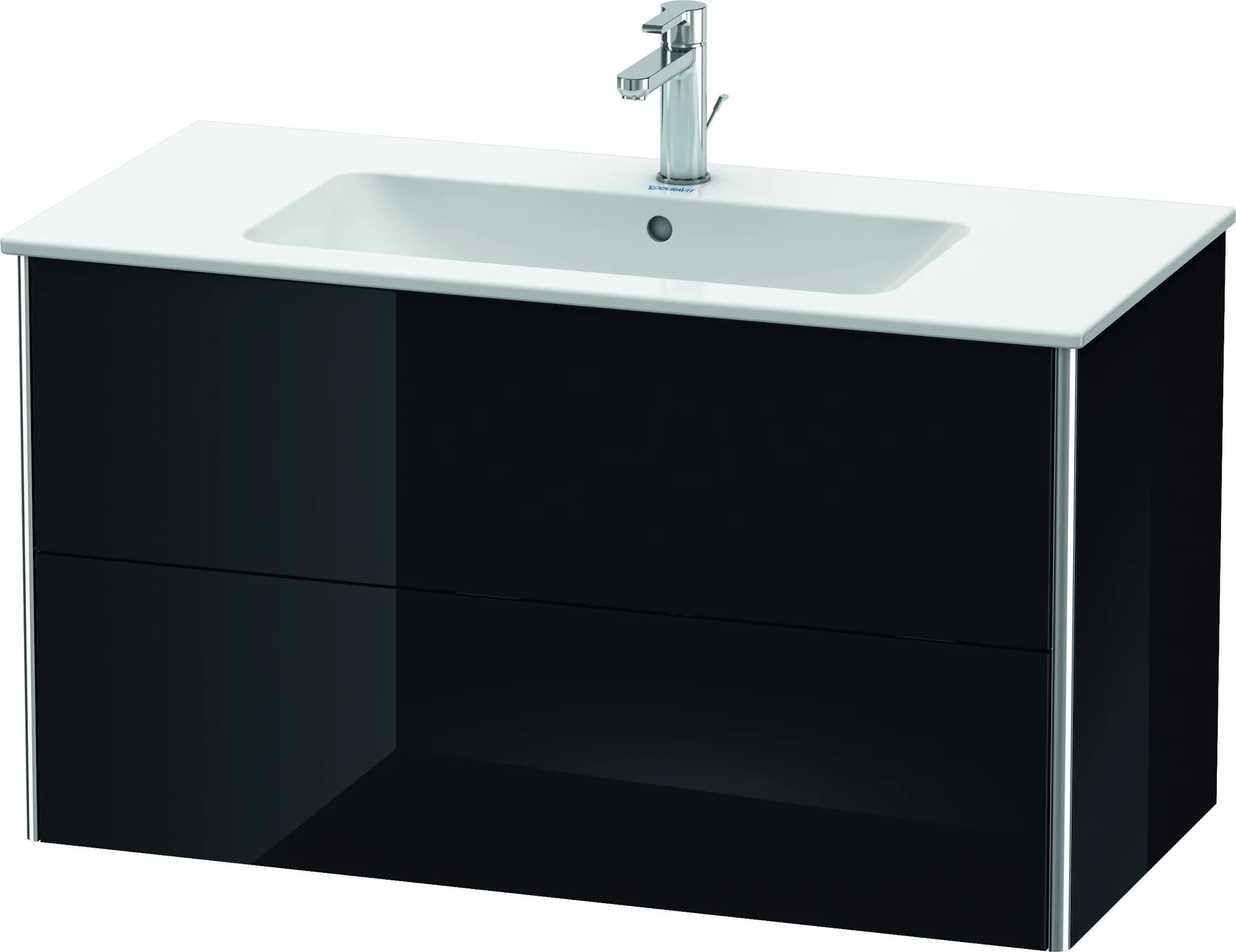Duravit Waschtischunterschrank wandhängend „XSquare“ 101 × 56 × 47,8 cm Schwarz Hochglanz Duravit Waschtischunterschrank wandhängend „XSquare“ 101 × 56 × 47,8 cm Schwarz Hochglanz