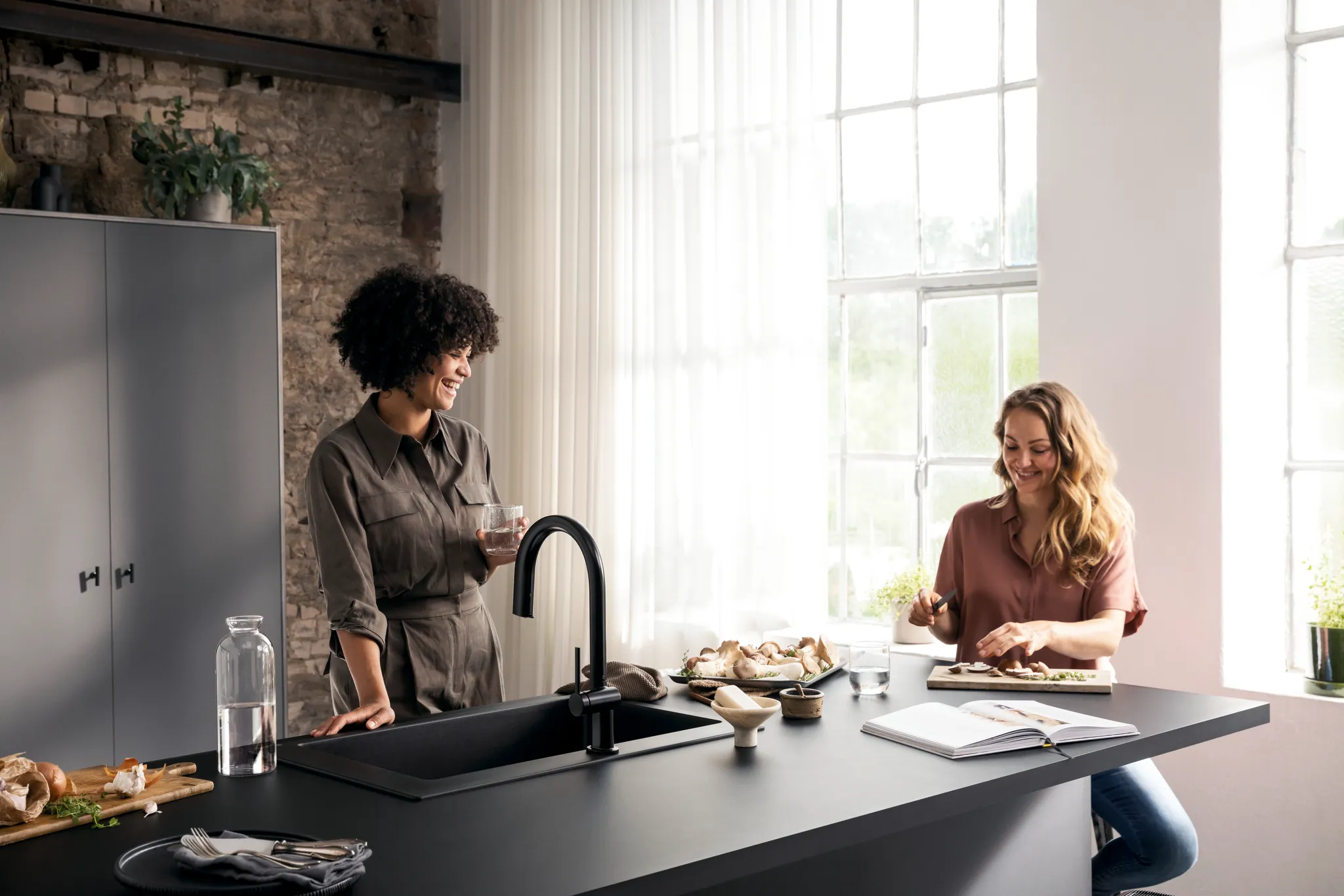 Hansgrohe Aqittura M91 Mischer M9 Starter Set Mattschwarz