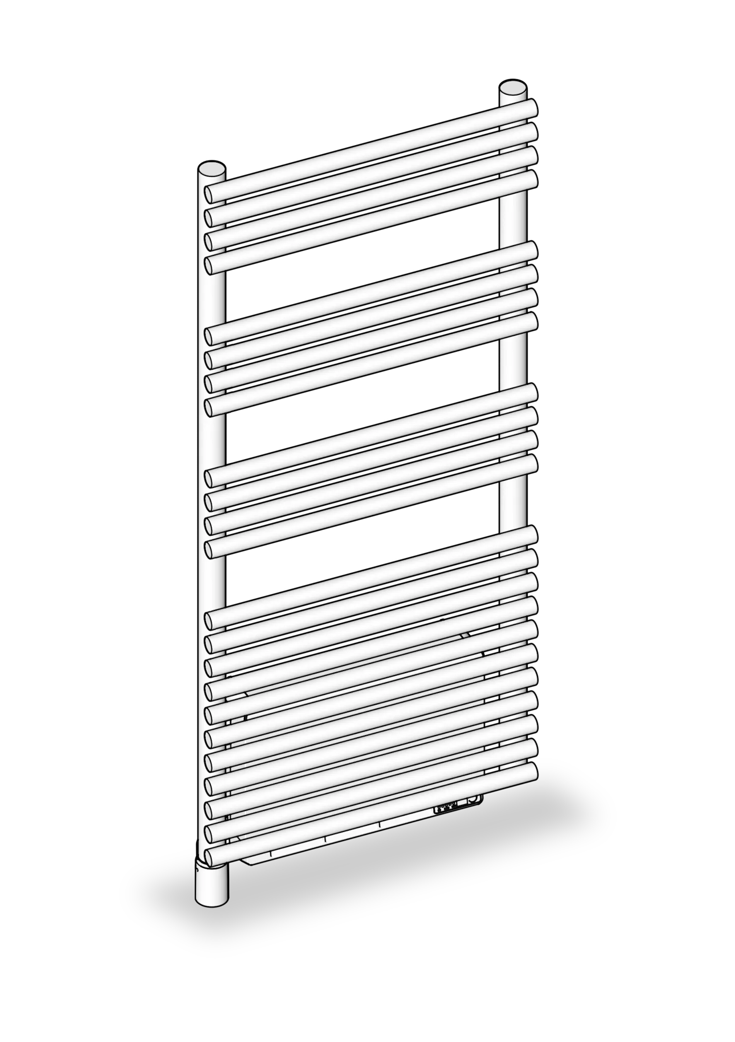 Zehnder Design-Elektroheizkörper „Forma Air“ 49,6 × 175 cm in Edelweiß