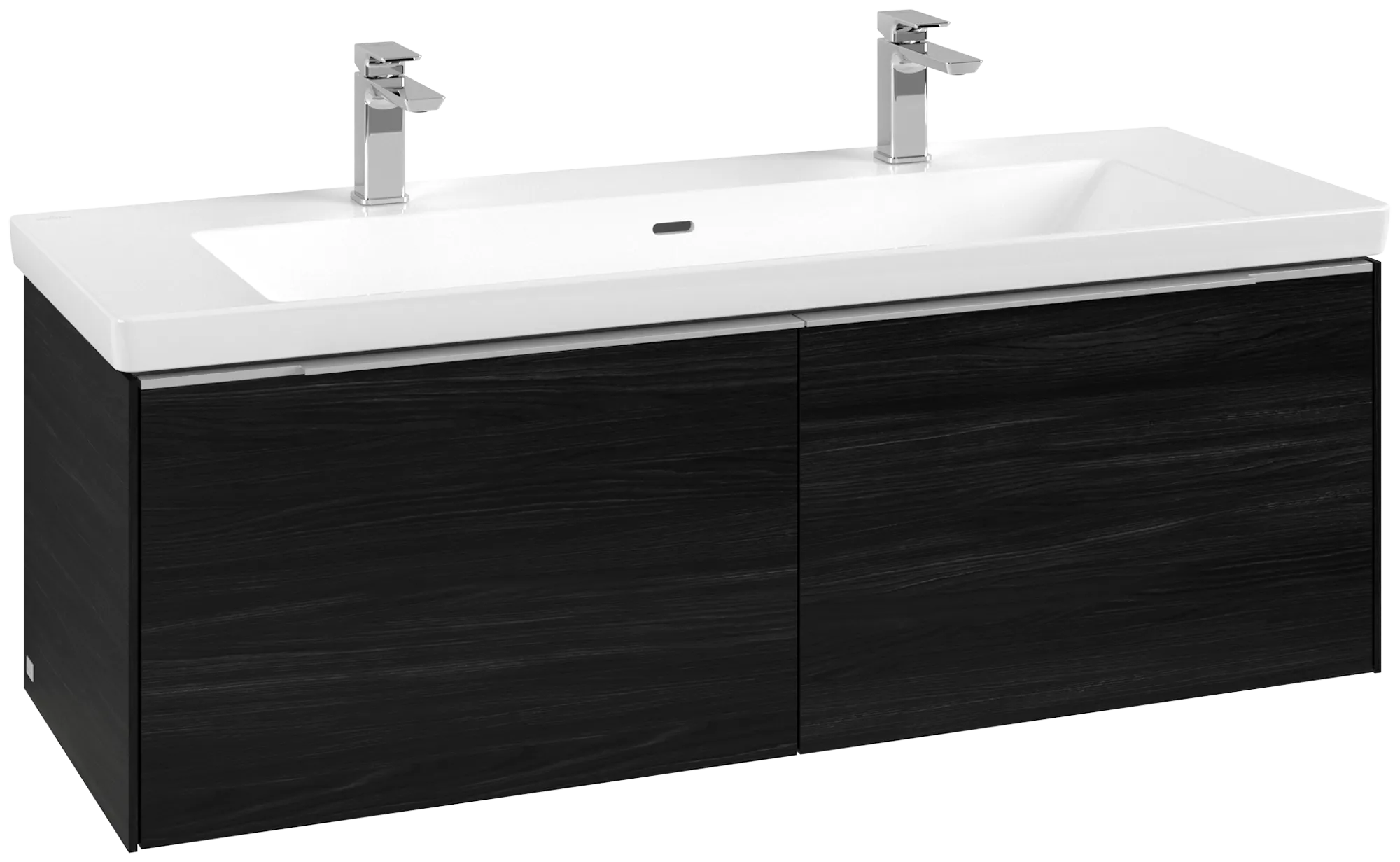 Villeroy & Boch Waschtischunterschrank „Subway 3.0“ für Schrankwaschtisch 1272 × 429 × 478 mm Black Oak, für Becken mittig