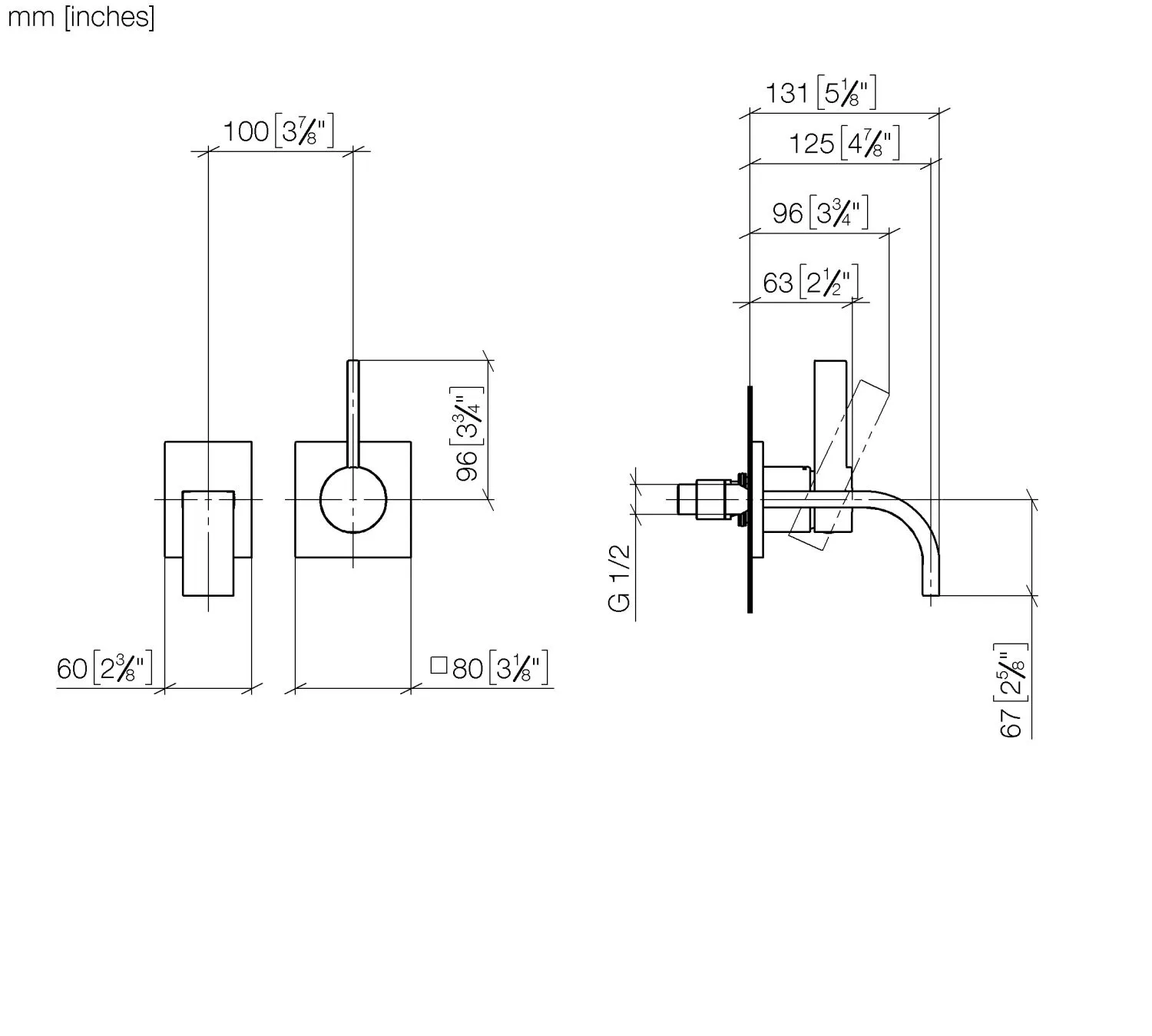 Dornbracht MEM Waschtisch-Wand-Einhandbatterie ohne Ablaufgarnitur Chrom Dornbracht MEM Waschtisch-Wand-Einhandbatterie ohne Ablaufgarnitur Chrom