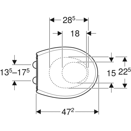 Geberit WC-Sitz mit Sitzring für Kinder ehemals Keramag „Renova“ 375 × 472 × 65 mm, Quick Release, Soft Closing, Befestigung von oben Geberit WC-Sitz mit Sitzring für Kinder ehemals Keramag „Renova“ 375 × 472 × 65 mm, Quick Release, Soft Closing, Befestigung von oben