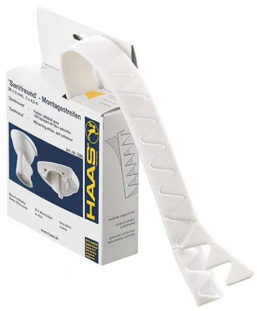Zubehör Montageband für WCs Zick-Zack Länge 450 cm Weiß Zubehör Montageband für WCs Zick-Zack Länge 450 cm Weiß