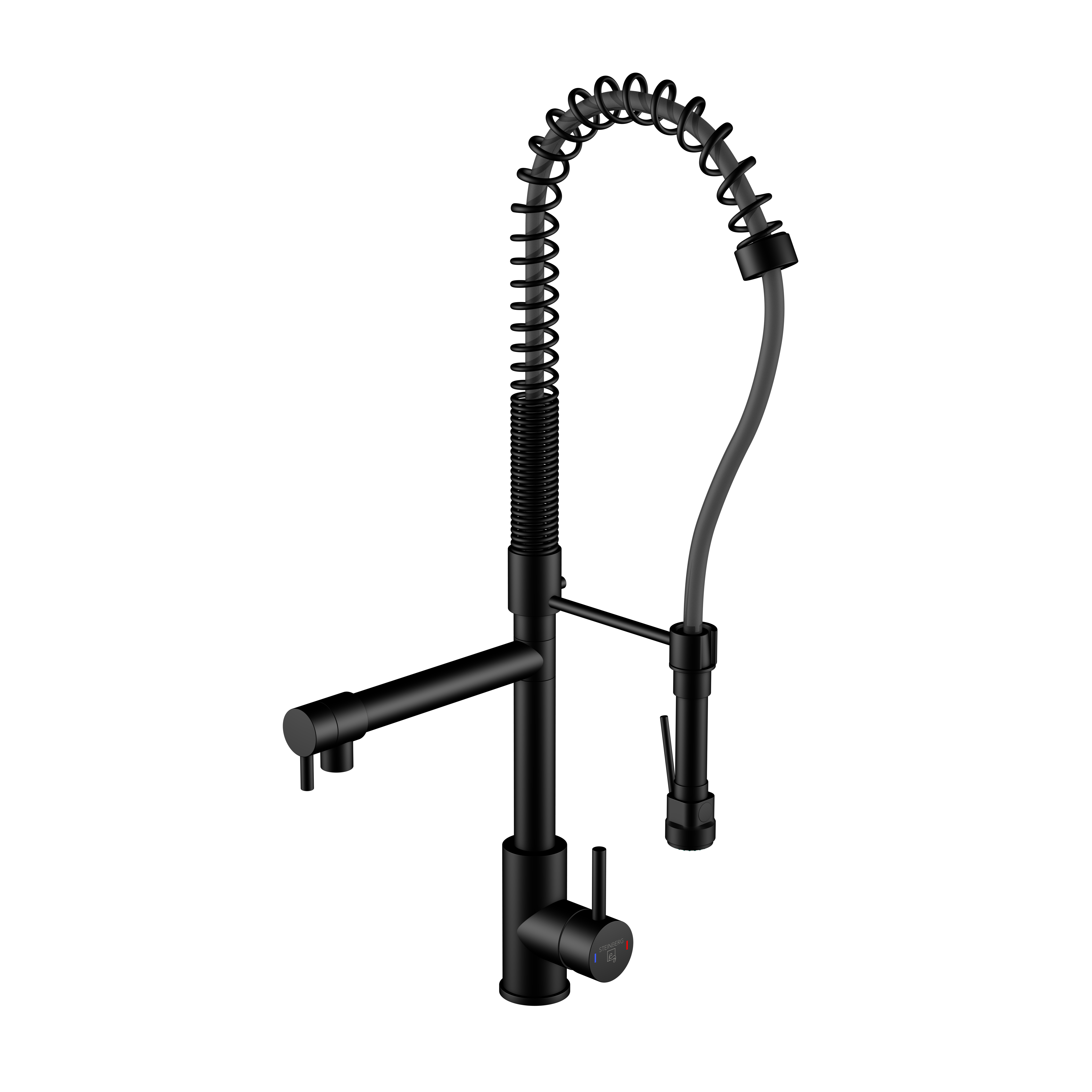 Serie 100 Spültisch-Einhebelmischbatterie mit Schwenkauslauf und automatischen Umsteller, Ausladung 15,6 cm Serie 100 Spültisch-Einhebelmischbatterie mit Schwenkauslauf und automatischen Umsteller, Ausladung 15,6 cm