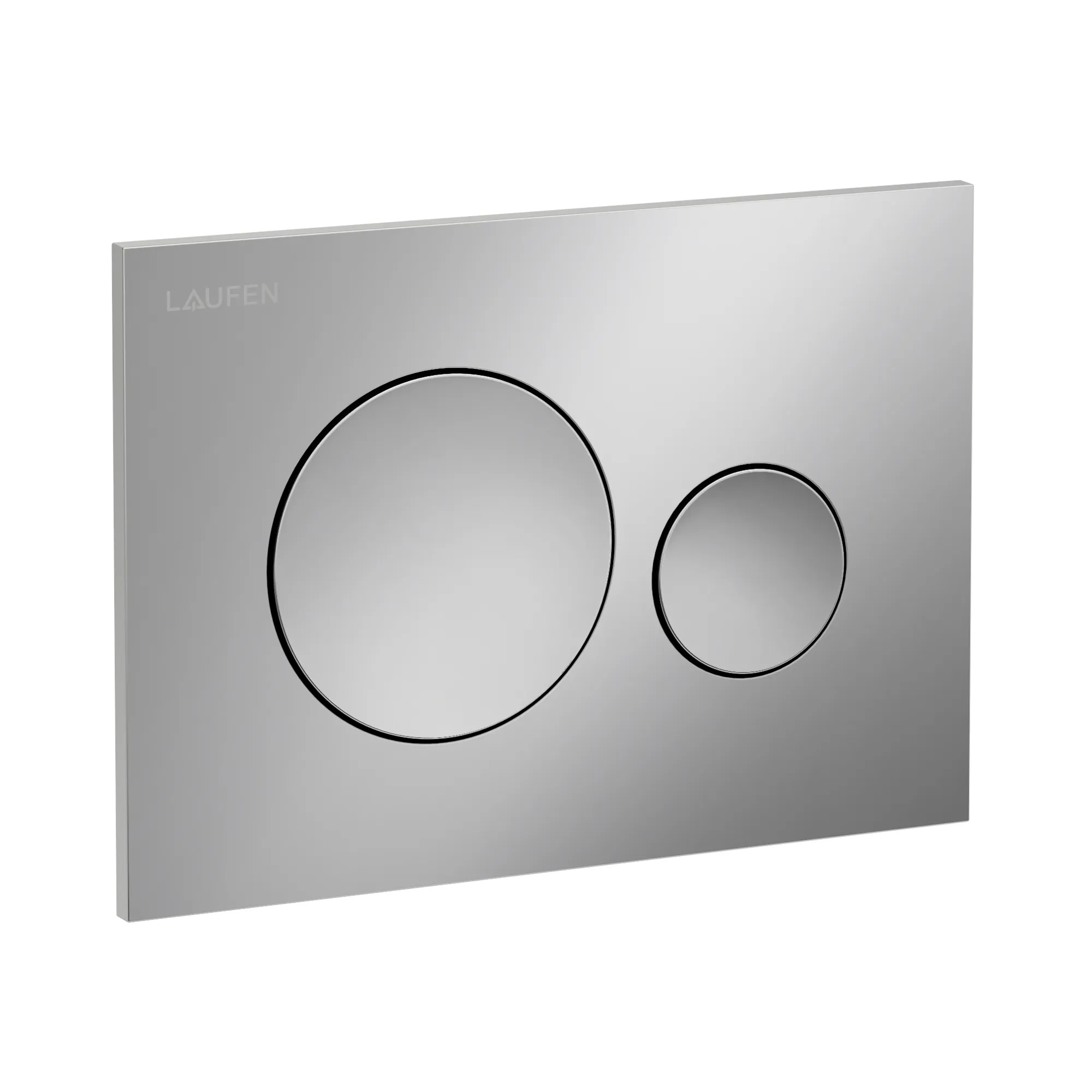 Betätigungsplatte MOON INEO 203x145x6, aus Kunsstoff, für Frontbetätigung oder Betätigung von oben, für Unterputz-Spülkasten mit Dual-Flush 2-Mengen-Spülsystem, auch für flächenbündigen Einbau geeignet, weiß