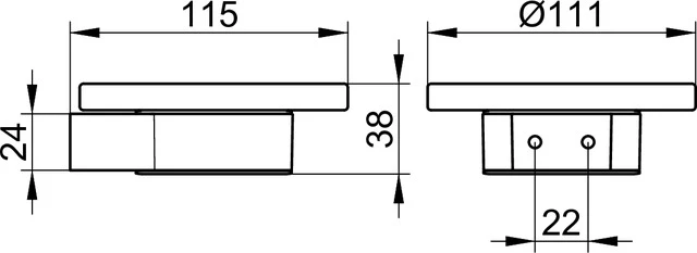 Plan 14955019000 Seifenablage mit Echtkristall-Schale verchromt