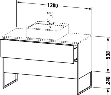 Duravit Waschtischunterschrank bodenstehend „XSquare“ 120 × 77,8 × 54,8 cm