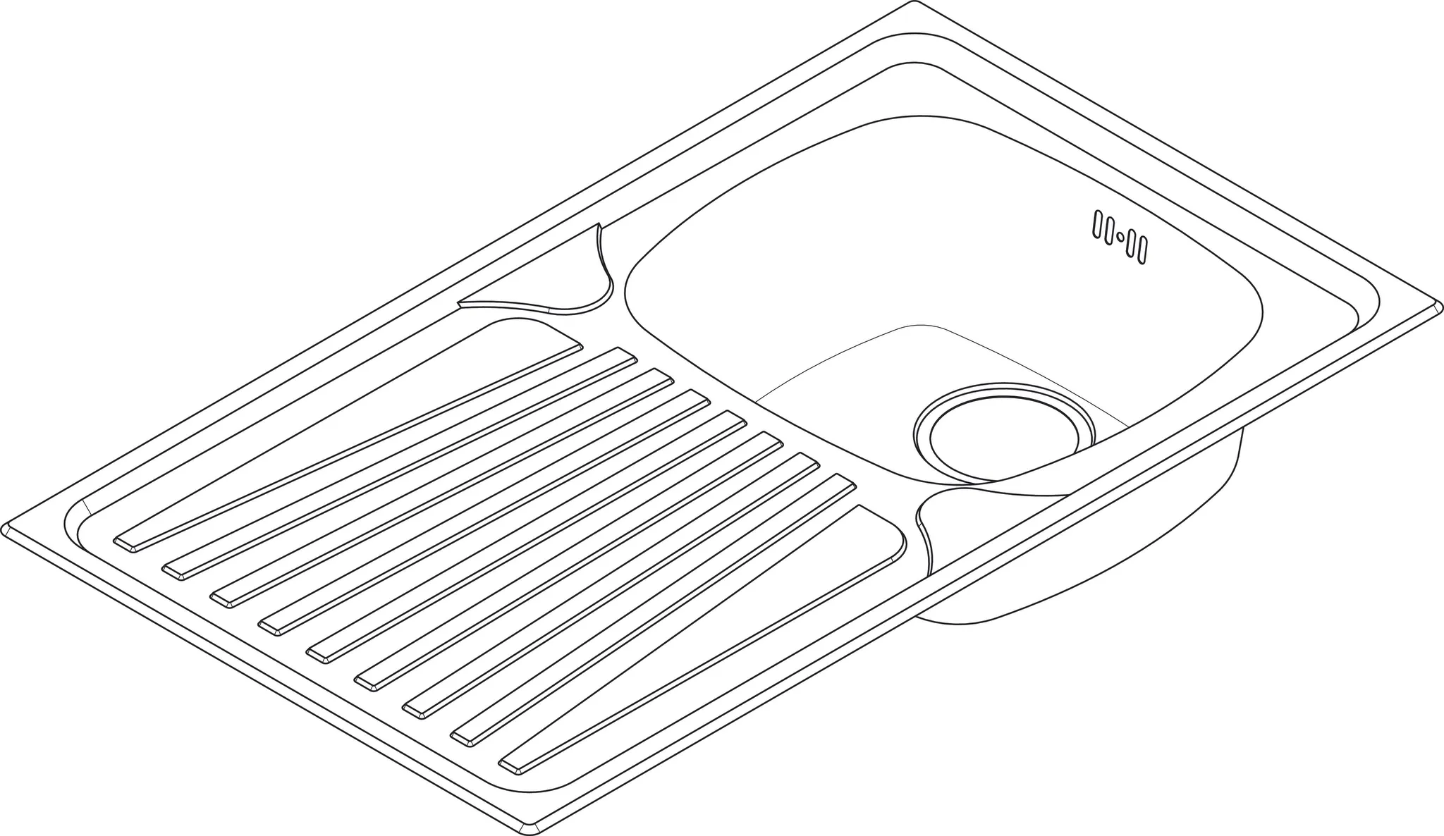 Hansgrohe S21 Spülen Edelstahl, Einbauspüle 342 mit Abtropffläche und manueller Ablaufgarnitur