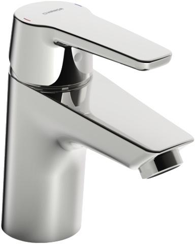 Einhand-Waschtischarmatur „Polo“ Ausladung 103 mm in Chrom Einhand-Waschtischarmatur „Polo“ Ausladung 103 mm in Chrom