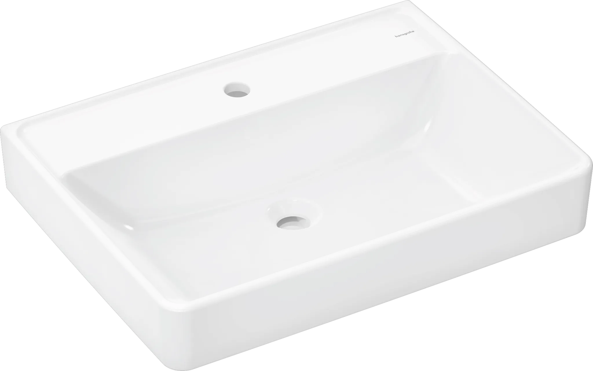 Hansgrohe Xanuia Q Waschtisch 650⁄480 mit Hahnloch ohne Überlauf, SmartClean, Weiß Hansgrohe Xanuia Q Waschtisch 650⁄480 mit Hahnloch ohne Überlauf, SmartClean, Weiß
