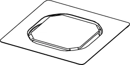 TECEdrainpoint S Rostrahmen Edelstahl 100 × 100 mm inkl. Fliesenträger rahmenlos