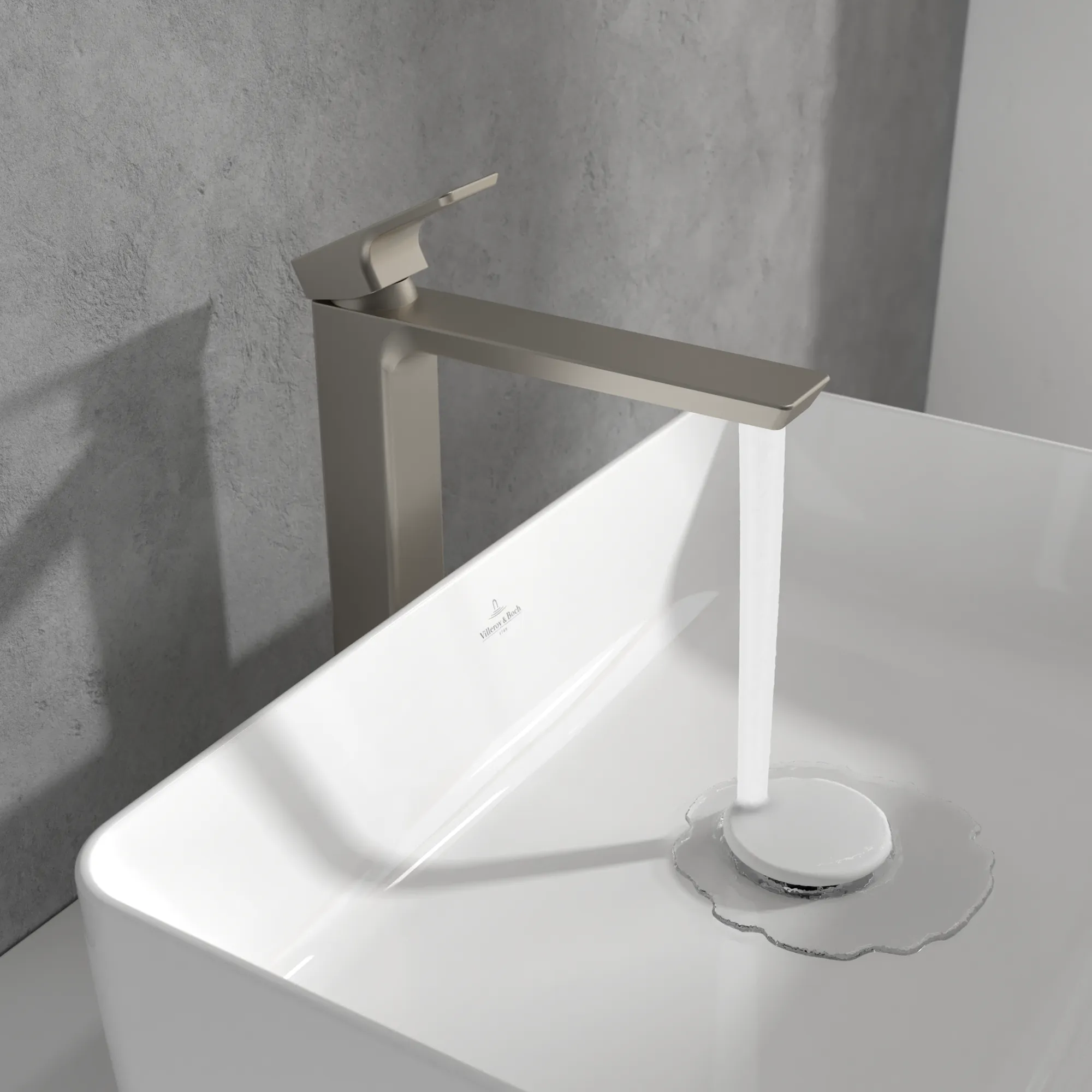 Villeroy & Boch Subway 3.0 Einhebel-Waschtischarmatur erhöhter Montage, Brushed Nickel Matt, 51 x 238 x 295 mm, mit verstellbarem Strahlregler und AirPlus-Technologie Villeroy & Boch Subway 3.0 Einhebel-Waschtischarmatur erhöhter Montage, Brushed Nickel Matt, 51 x 238 x 295 mm, mit verstellbarem Strahlregler und AirPlus-Technologie